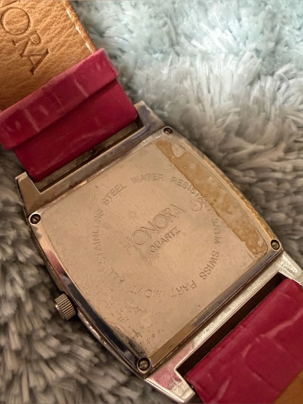 Honora Pink Mother of Pearl Stainless Steel Leather Quartz Analog Women’s Watch